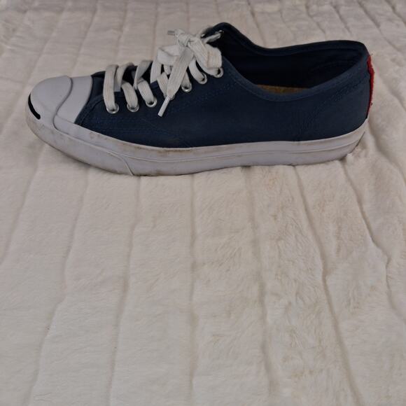 Converse Jack Purcell Men's 10 Blue Low Top Sneakers Classic Cork Insole Shoes - Picture 4 of 15